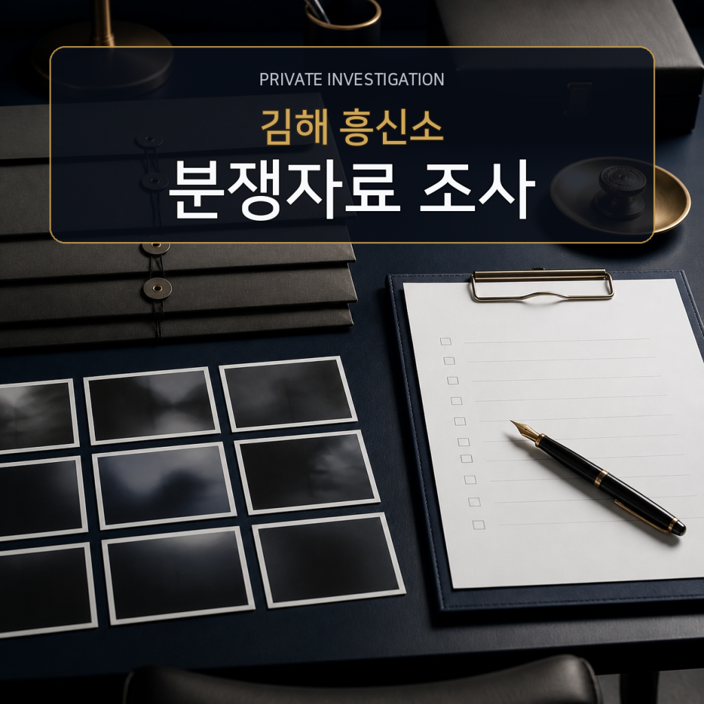 김해 분쟁자료 조사 전문 흥신소